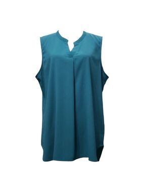 Women's Timeson Teal Sleeveless V-Neck Tank Top Plus Size XL